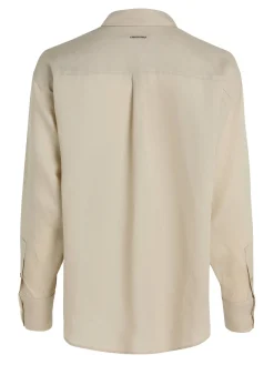 Damen Hemdbluse mit Leinen Relaxed Fit