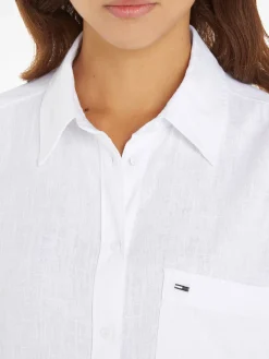 Damen Hemdbluse mit Leinen TJW SP OVR LINEN SHIRT Langarm