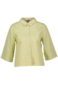 Damen Hemdbluse mit Leinen