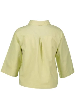 Damen Hemdbluse mit Leinen