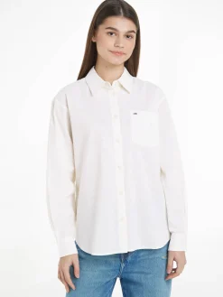 Damen Hemdbluse TJW BOXY STRIPE LINEN SHIRT Langarm