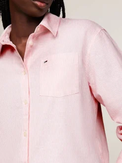Damen Hemdbluse TJW BOXY STRIPE LINEN SHIRT Langarm