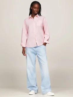 Damen Hemdbluse TJW BOXY STRIPE LINEN SHIRT Langarm