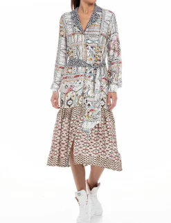 Damen Hemdblusenkleid