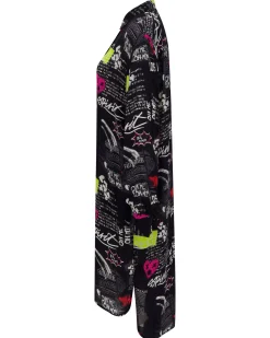 Damen Hemdblusenkleid aus Viscose NEWSPAPER