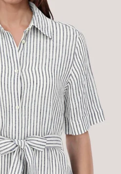 Damen Hemdblusenkleid aus Leinen Regular Fit