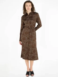 Damen Hemdblusenkleid aus Viskose