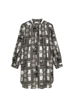 Damen Hemdblusenkleid aus leichtem Bio-Baumwoll-Voile