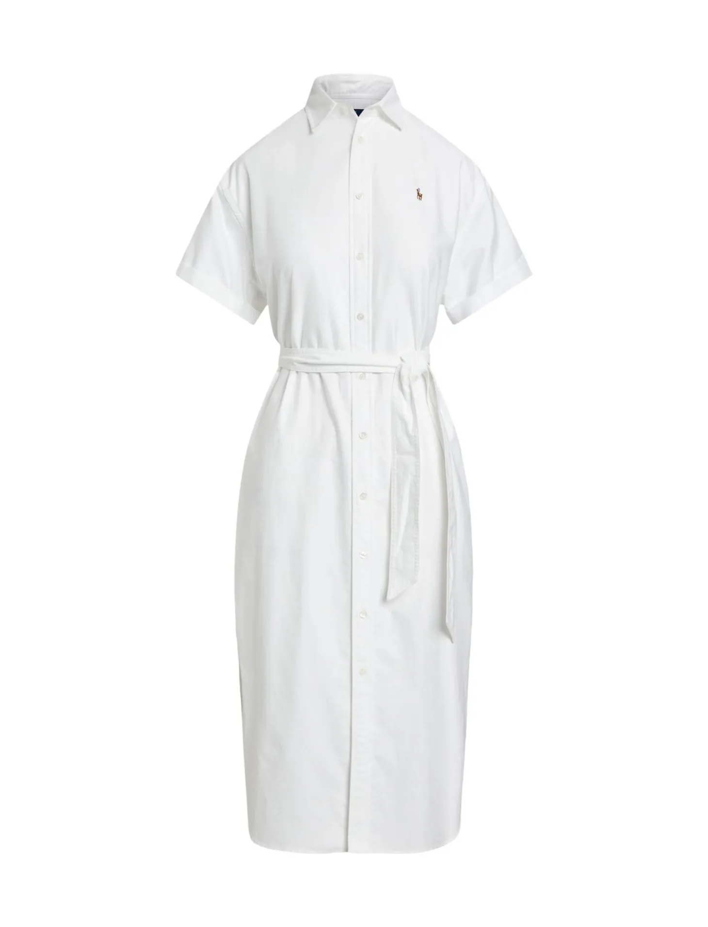 Damen Hemdblusenkleid Kurzarm