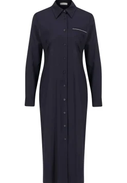 Damen Hemdblusenkleid mit Wolle