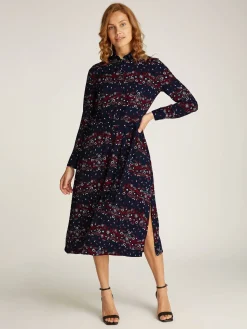 Damen Hemdblusenkleid TJW FLORAL BELTED MIDI DRESS