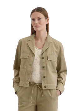 Damen Hemdjacke aus Bio-Baumwolle und Leinen