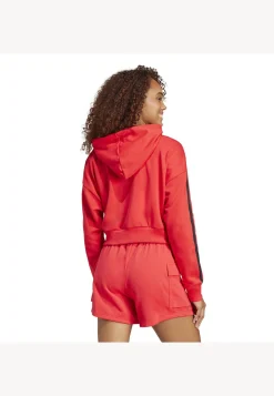 Damen Hoodie ESSENTIAL 3 STRIPES Cropped Fit