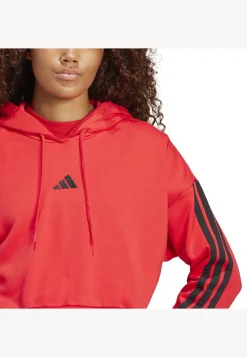 Damen Hoodie ESSENTIAL 3 STRIPES Cropped Fit