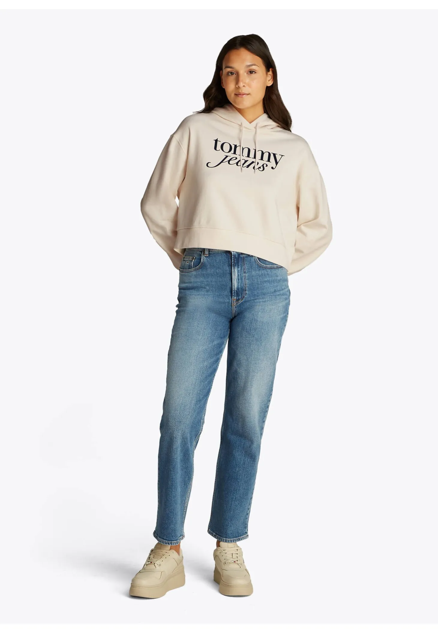 Damen Hoodie TJW RLX CROPPED SCRIPT