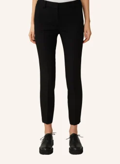 Damen Hose Crêpe-Hose in Schwarz