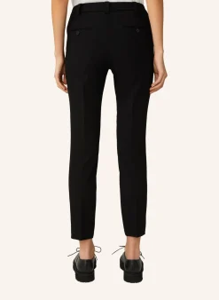 Damen Hose Crêpe-Hose in Schwarz