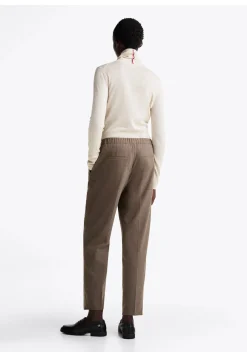 Damen Hose FLANNEL SLIM STRAIGHT PANT Slim Fit