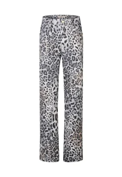 Damen Hose mit Leo-Print