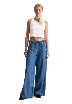 Damen Jeans aus Bio-Baumwolle, Lyocell und Leinen Wide Fit