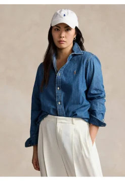 Damen Jeansbluse aus Baumwolle