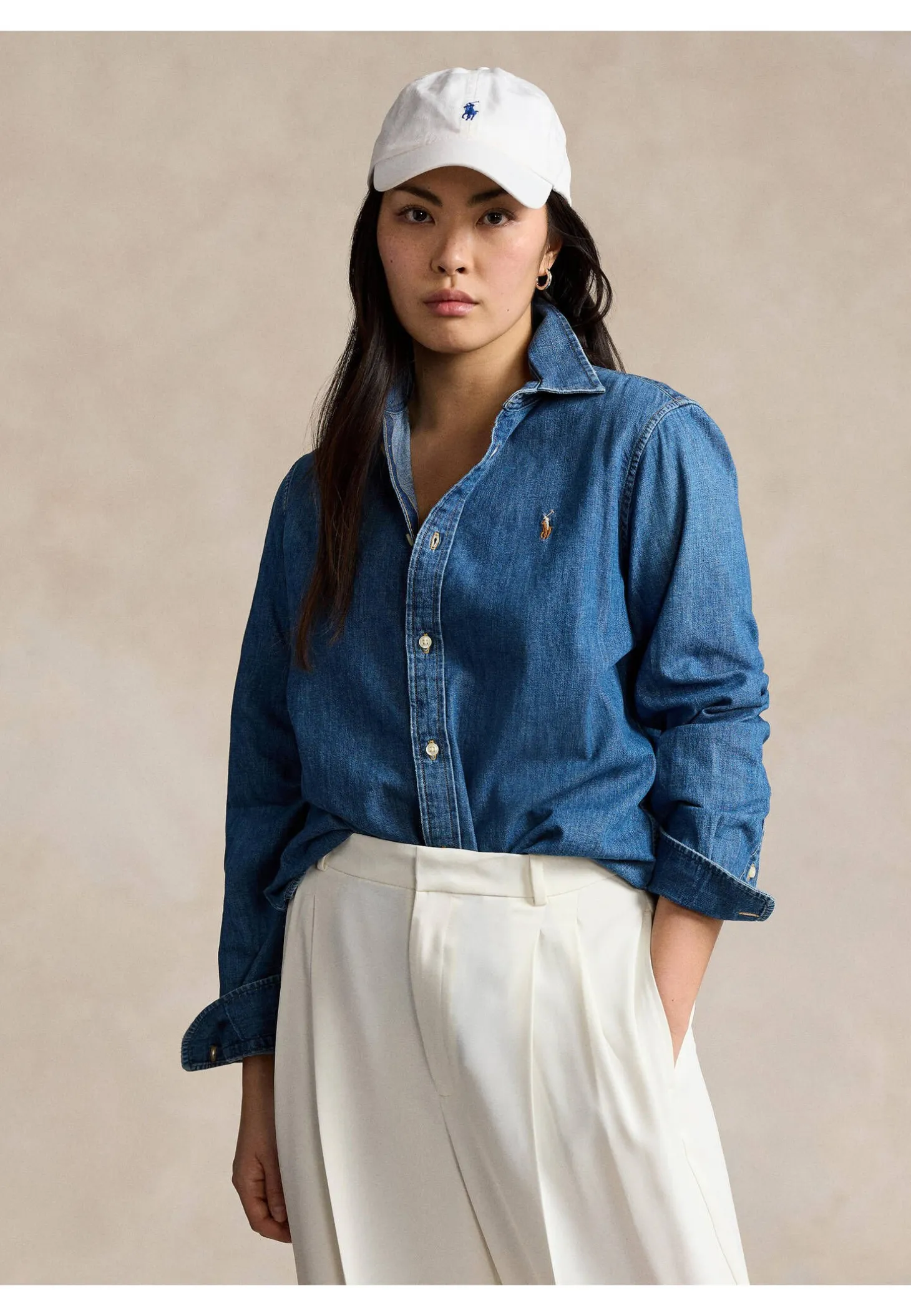 Damen Jeansbluse aus Baumwolle