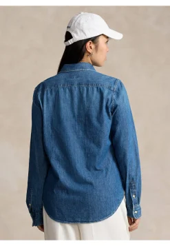 Damen Jeansbluse aus Baumwolle