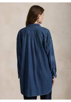 Damen Jeansbluse Oversized Fit