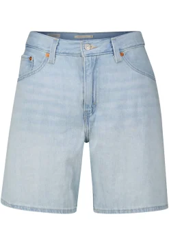 Damen Jeansshorts mit Leinen HIGH RISE BAGGY