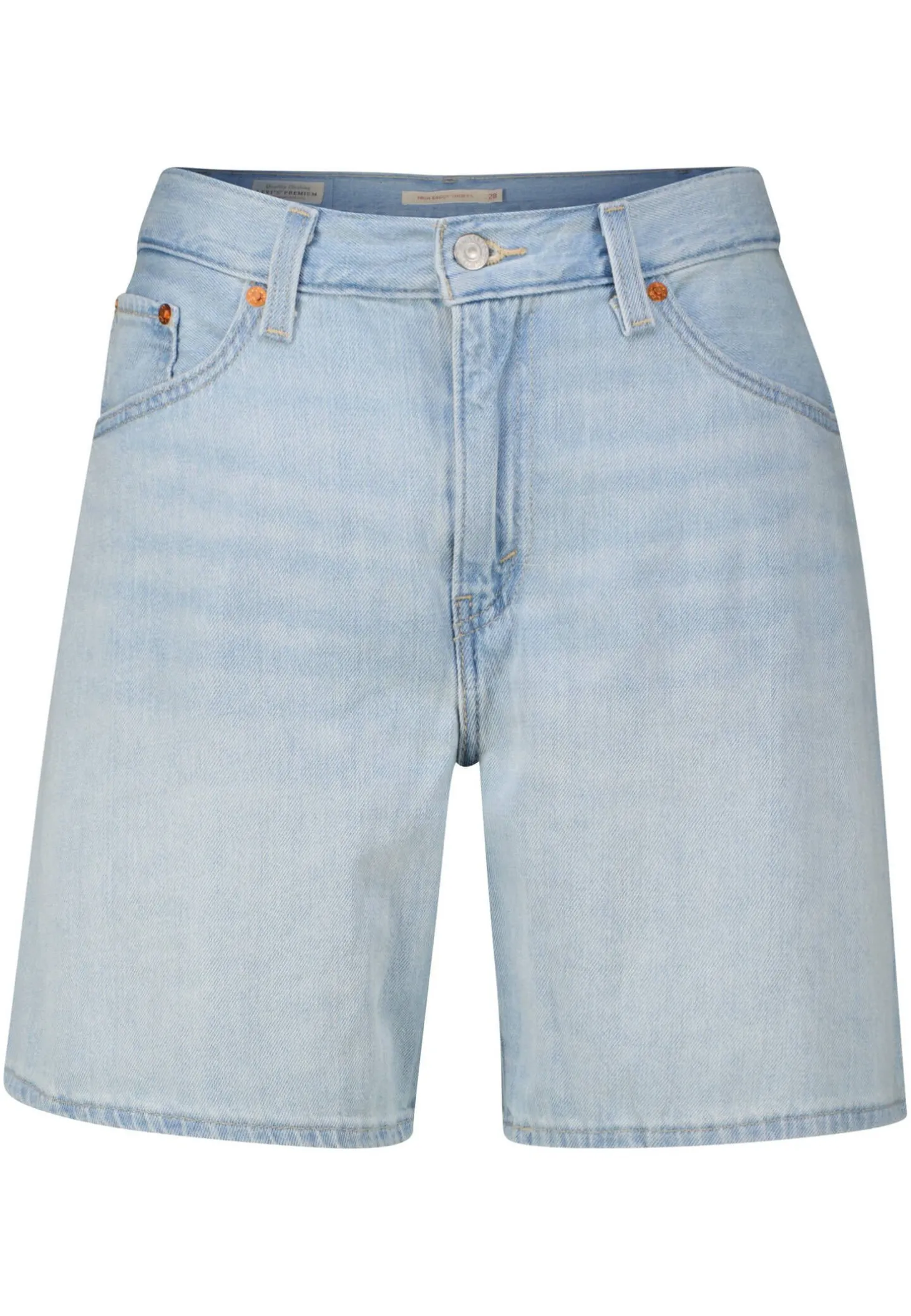 Damen Jeansshorts mit Leinen HIGH RISE BAGGY