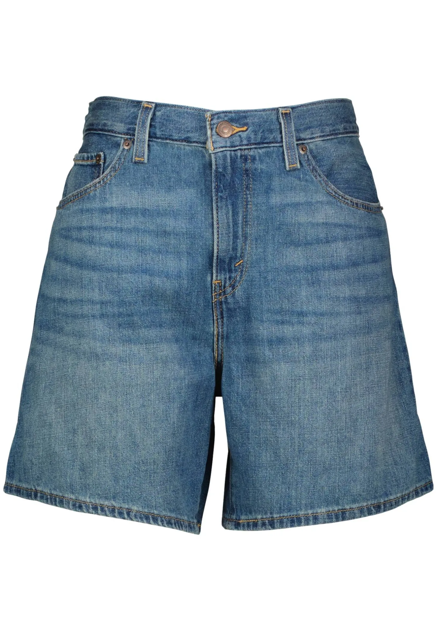 Damen Jeansshorts mit Leinen HIGH BAGGY SHORT