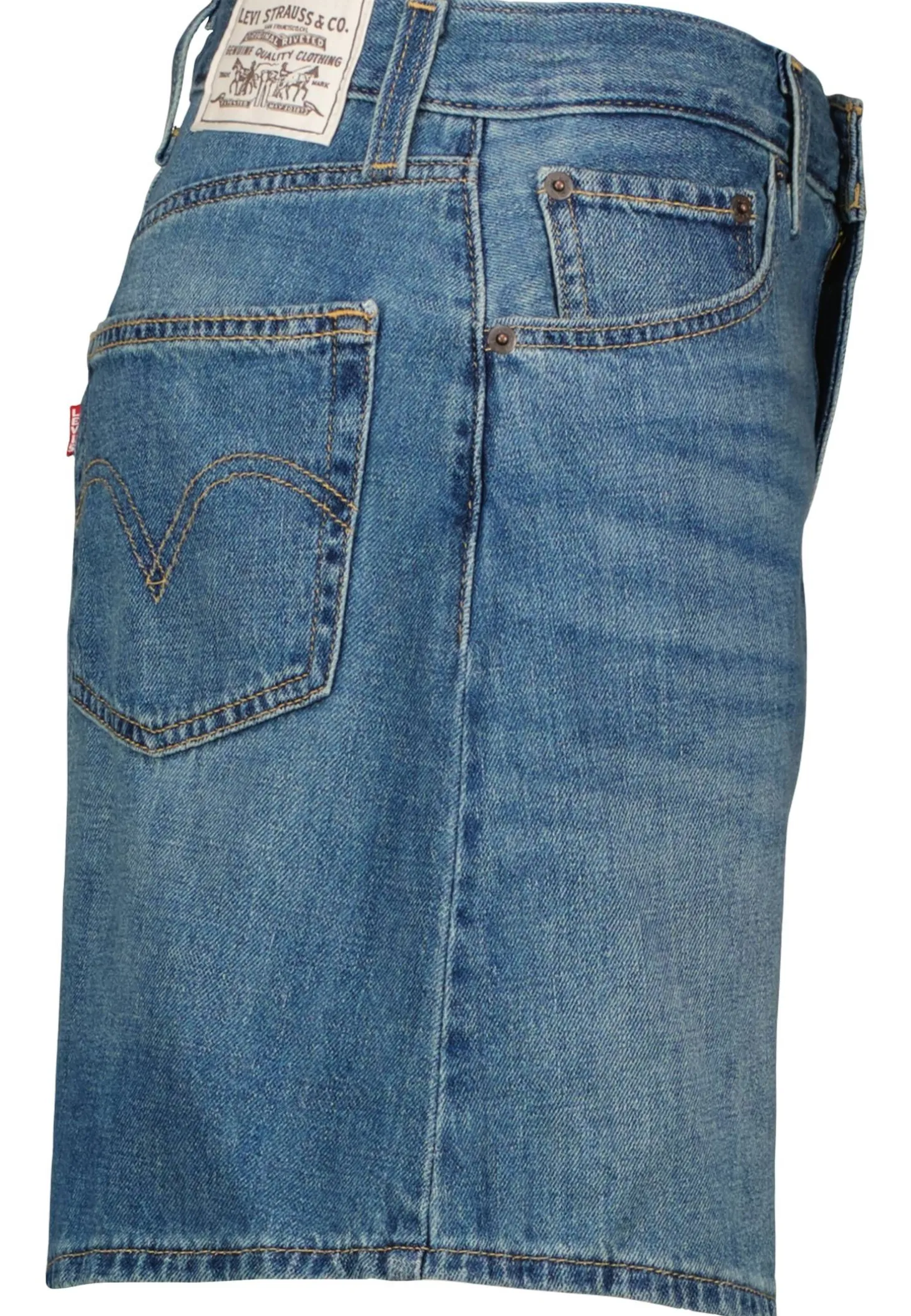 Damen Jeansshorts mit Leinen HIGH BAGGY SHORT