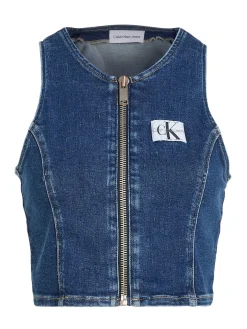 Damen Jeanstop mit Reißverschluss