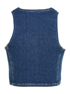 Damen Jeanstop mit Reißverschluss