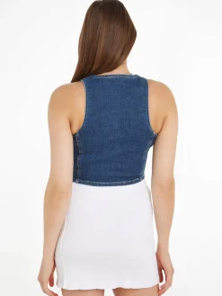 Damen Jeanstop mit Reißverschluss