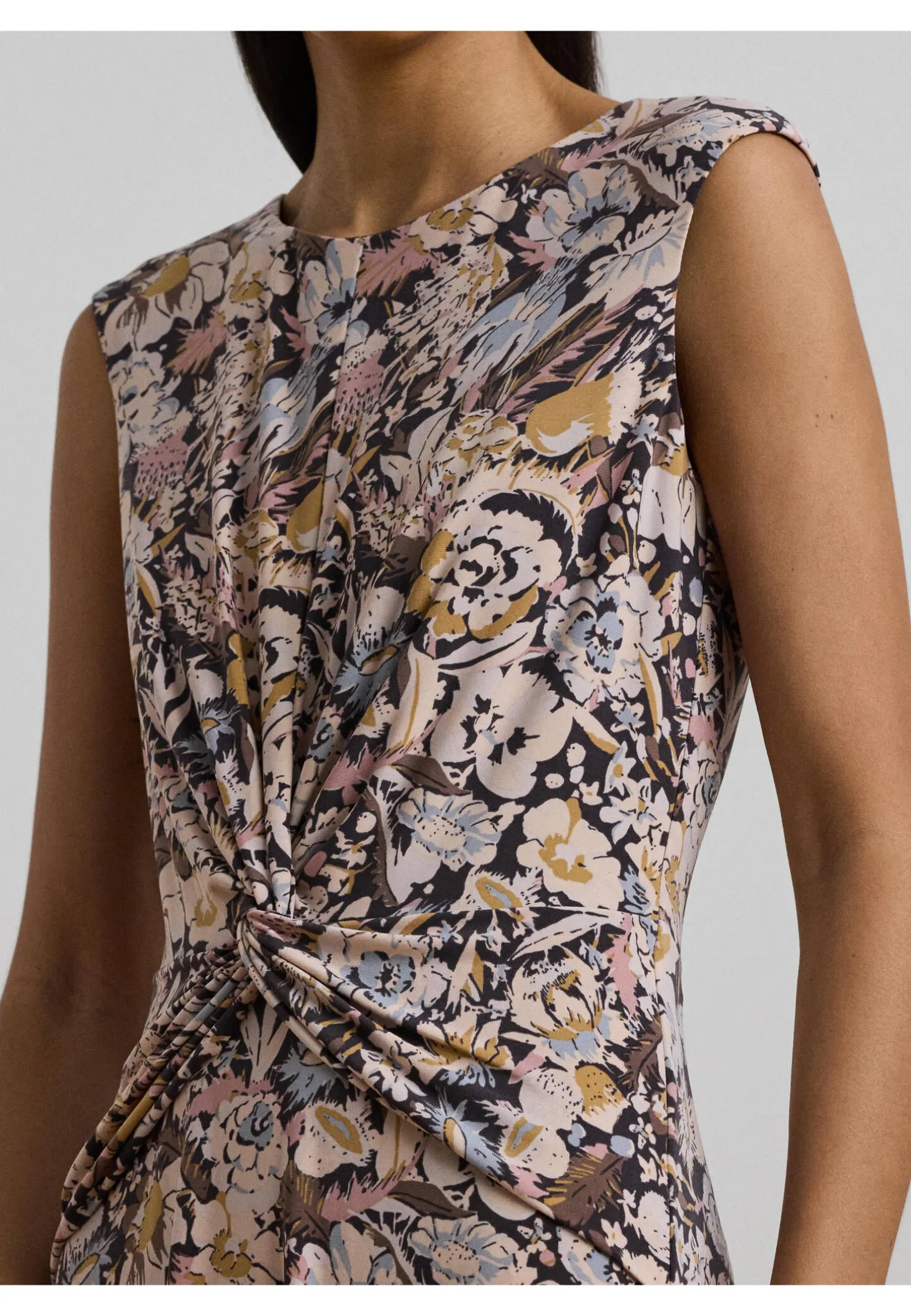 Damen Jerseykleid mit Twist-Effekt