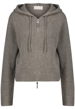 Damen Kaschmir-Strickjacke mit Kapuze HOODY CARDIGAN