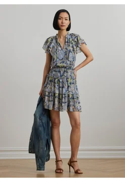 Damen Kleid aus Georgette-Gewebe