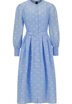 Damen Kleid aus Leinen und Seide