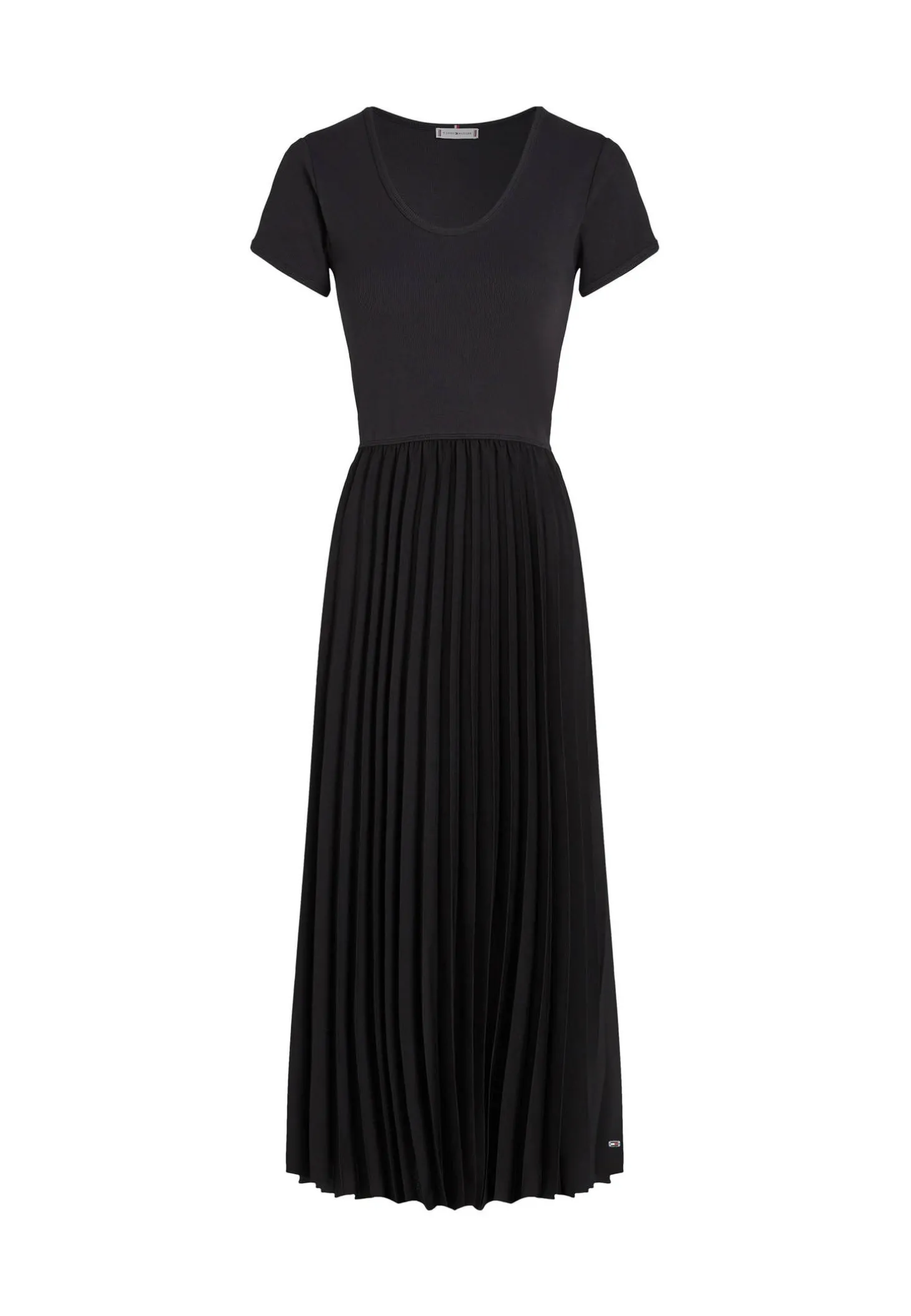 Damen Kleid CONTRAST SOFT V-NK PLEAT DRESS