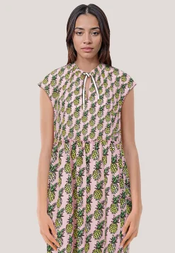 Damen Kleid im Allover-Ananas-Print