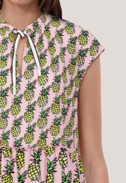 Damen Kleid im Allover-Ananas-Print