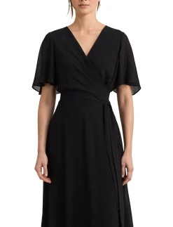 Damen Kleid in Wickeloptik Fit-and-Flare