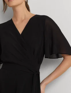 Damen Kleid in Wickeloptik Fit-and-Flare