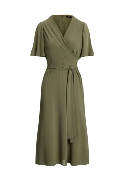 Damen Kleid in Wickeloptik Fit-and-Flare