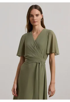 Damen Kleid in Wickeloptik Fit-and-Flare