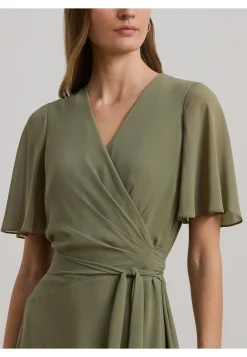 Damen Kleid in Wickeloptik Fit-and-Flare