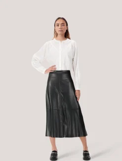 Damen Kunstlederrock
