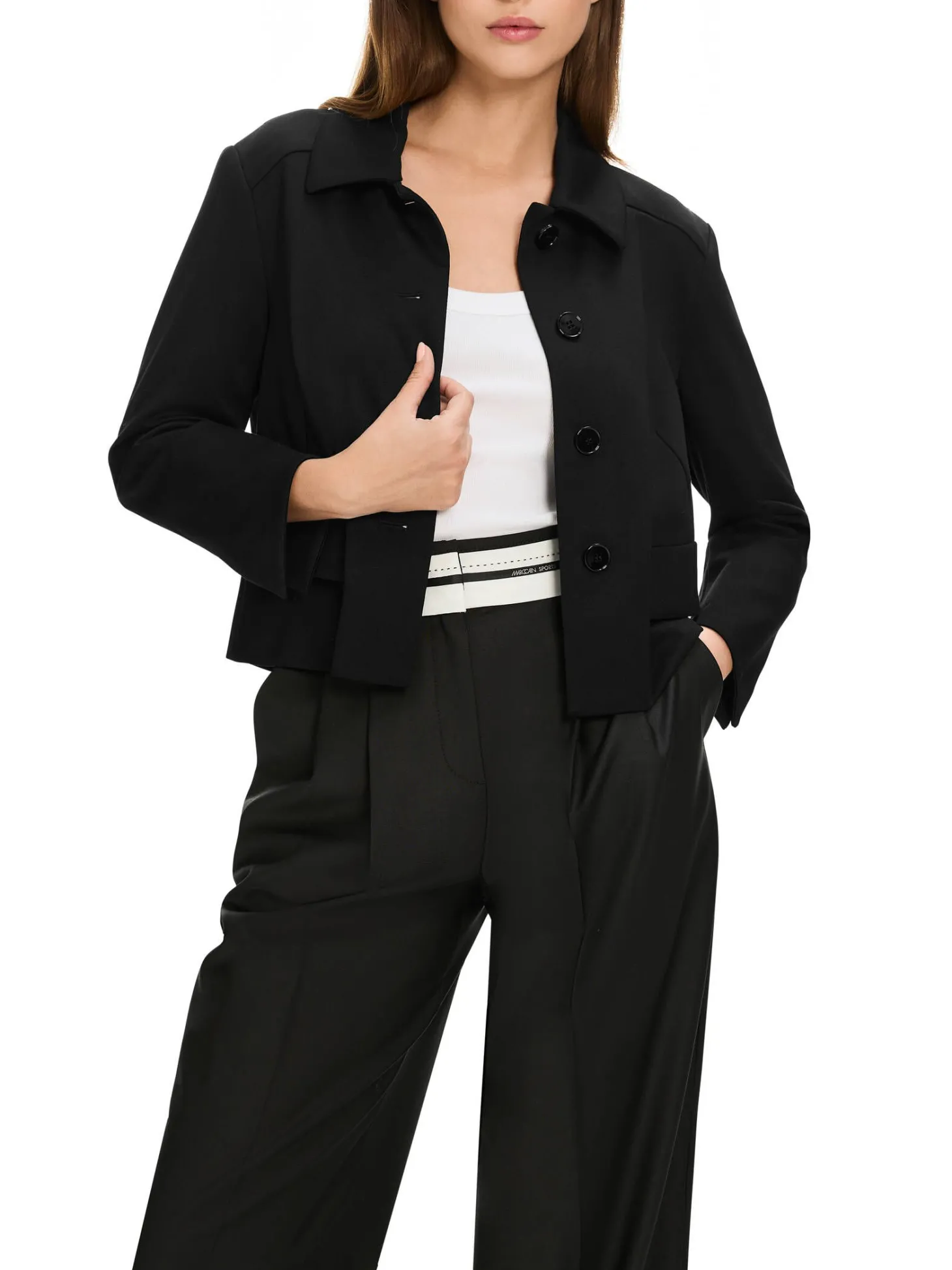 Damen Kurzjacke mit Ärmelschlitzen