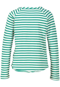 Damen Langarmshirt aus Bio-Baumwolle BASIC SWEAT RAGLAN STRIPED